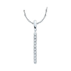 14kt White Gold Diamond Bar Pendant - Timeless Elegance and Exquisite Design - Top View
