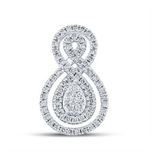 Load image into Gallery viewer, 14kt White Gold Diamond Splendor Pendant - Top View