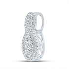 14kt White Gold Diamond Splendor Pendant - Side View