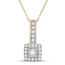 Load image into Gallery viewer, Radiant Brilliance Diamond Pendant - Top View