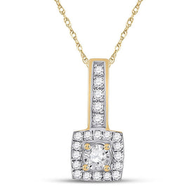 Radiant Brilliance Diamond Pendant - Top View