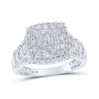 Dazzling Square Baguette Diamond Fashion Ring | 10kt White Gold 1 Cttw | Splendid Jewellery - Alternate view 1 from Splendid Jewellery