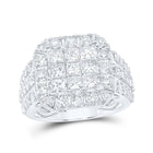 3 Carat Princess Diamond Square Ring in 10kt White Gold - Exquisite Elegance Top view from the 10Kt White Gold Womens Princess Diamond Square Ring 3 Cttwpin230204 collection by Splendid Jewellery