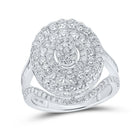 Dazzling Diamond Delight: 10kt White Gold Womens Round Diamond Oval Fashion Ring 2-3/8 Cttw Top view from the 10Kt White Gold Womens Round Diamond Oval Fashion Ring 2 3 8 Cttwpin218823 collection by Splendid Jewellery