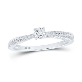 Radiant Brilliance Diamond Solitaire Ring Top view from the 10Kt White Gold Womens Round Diamond Solitaire Ring 1 4 Cttwpin289989 collection by Splendid Jewellery
