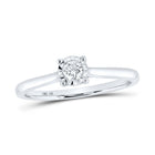 Eternal Brilliance: 10kt White Gold Womens Round Diamond Solitaire Ring 1/6 Cttw Top view from the 10Kt White Gold Womens Round Diamond Solitaire Ring 1 6 Cttwpin212195 collection by Splendid Jewellery