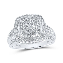 Load image into Gallery viewer, Splendid Jewellery 10kt White Gold Diamond Square Fashion Ring Top view from the 10Kt White Gold Womens Round Diamond Square Ring 1 Cttwpin216535 collection by Splendid Jewellery