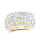 Captivating 10kt Yellow Gold 4-Row Diamond Fashion Ring by Splendid Jewellery product  Top View from Splendid Jewellery