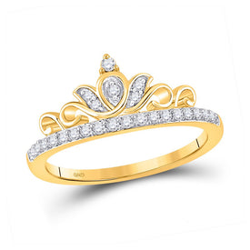 10kt Golden Blossom Diamond Fashion Ring product  Top View from Splendid Jewellery