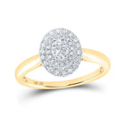 Captivating Brilliance: 10kt Yellow Gold Oval Diamond Fashion Ring product  Top View from Splendid Jewellery