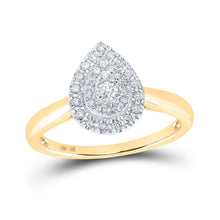 Load image into Gallery viewer, Captivating Teardrop Brilliance Diamond Ring - Top View