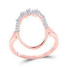 Rose Gold Oval Diamond Fashion Ring - A Mesmerizing Masterpiece of Elegance - Top View