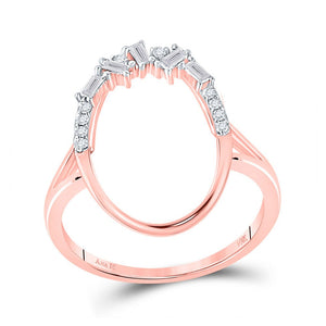 Diamond Fashion Ring | 14kt Rose Gold Womens Round Diamond Oval Ring 1/6 Cttw | Splendid Jewellery GND