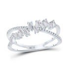 Dazzling Baguette Diamond Crossover Ring in 14kt White Gold - Top View