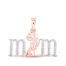 Load image into Gallery viewer, Rose Gold Diamond Maternity Pendant | 10kt Rose Gold Womens Round Diamond Expecting Mom Pendant 1/8 Cttw | Splendid Jewellery - Alternate view 1 from Splendid Jewellery