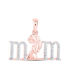 Rose Gold Diamond Maternity Pendant | 10kt Rose Gold Womens Round Diamond Expecting Mom Pendant 1/8 Cttw | Splendid Jewellery - Alternate view 1 from Splendid Jewellery