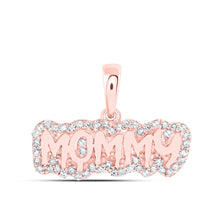 Load image into Gallery viewer, Rose Gold &quot;Mommy Love&quot; Diamond Pendant: A Timeless Tribute to Motherhood - Alternate view 1 from Splendid Jewellery