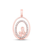 Rose Gold Diamond Embrace Pendant: A Symbol of Unbreakable Love and Affection - Alternate view 1 from Splendid Jewellery