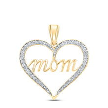 Load image into Gallery viewer, Heart of Love Diamond Pendant - 10kt Yellow Gold Mother&#39;s Day Gift product  Top View from Splendid Jewellery