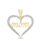Heart of Love Diamond Pendant - 10kt Yellow Gold Mother's Day Gift product  Top View from Splendid Jewellery