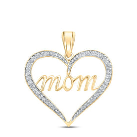 Heart of Love Diamond Pendant - 10kt Yellow Gold Mother's Day Gift product  Top View from Splendid Jewellery
