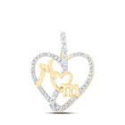 Heart of Gold Diamond Pendant product  Top View from Splendid Jewellery