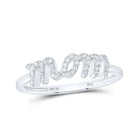 Sparkling Love and Gratitude Ring Top view from the 10Kt White Gold Womens Round Diamond Mom Ring 1 6 Cttwpin230462 collection by Splendid Jewellery