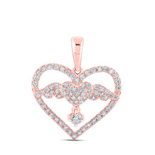Load image into Gallery viewer, Radiant Love Diamond Angel Heart Pendant - Alternate view 1 from Splendid Jewellery