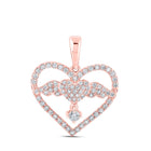 Radiant Love Diamond Angel Heart Pendant - Alternate view 1 from Splendid Jewellery