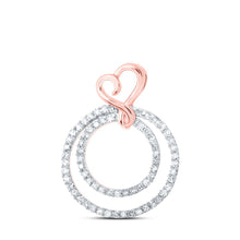 Load image into Gallery viewer, Romantic Rose Gold Diamond Love Pendant - Alternate view 1 from Splendid Jewellery