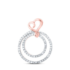 Romantic Rose Gold Diamond Love Pendant - Alternate view 1 from Splendid Jewellery