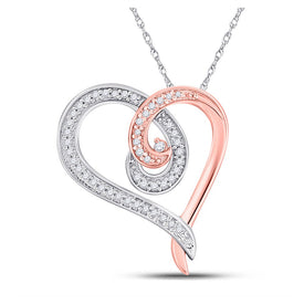 Romantic Rose Gold Diamond Heart Pendant - Eternal Love Symbol - Alternate view 1 from Splendid Jewellery