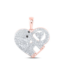 Load image into Gallery viewer, Captivating Rose Gold Diamond Elephant Heart Pendant - Alternate view 1 from Splendid Jewellery