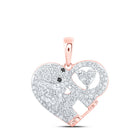 Captivating Rose Gold Diamond Elephant Heart Pendant - Alternate view 1 from Splendid Jewellery