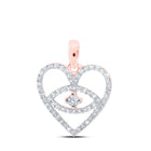 Enchanting Rose Gold Diamond Heart Pendant - Alternate view 1 from Splendid Jewellery