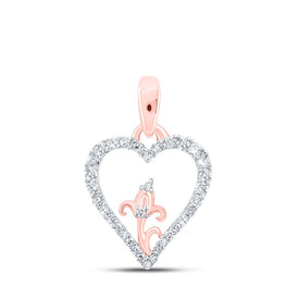 Enchanting Rose Gold Diamond Heart Pendant - A Symbol of Love and Romance - Alternate view 1 from Splendid Jewellery