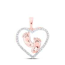 Load image into Gallery viewer, Romantic Rose Gold Diamond Heart Pendant - Eternal Love Collection - Alternate view 1 from Splendid Jewellery