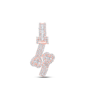 Romantic Rose Gold Diamond Heart Cuff Pendant - Alternate view 1 from Splendid Jewellery