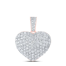 Load image into Gallery viewer, Radiant Love Affair: 10kt Rose Gold Diamond Heart Pendant - Alternate view 1 from Splendid Jewellery