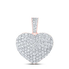 Radiant Love Affair: 10kt Rose Gold Diamond Heart Pendant - Alternate view 1 from Splendid Jewellery