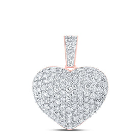 Radiant Love Affair: 10kt Rose Gold Diamond Heart Pendant - Alternate view 1 from Splendid Jewellery