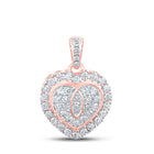 Rose Gold Diamond Heart & Love Symbol Pendant | 1 Carat Round Cut Diamonds | Splendid Jewellery - Alternate view 1 from Splendid Jewellery