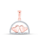 Radiant Love Diamond Pendant in 10kt Rose Gold - Captivating Symbol of Love and Romance - Alternate view 1 from Splendid Jewellery