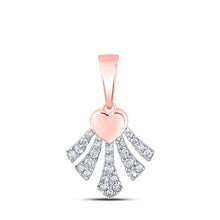Load image into Gallery viewer, 10kt Rose Gold Diamond Heart &amp; Love Symbol Pendant: A Mesmerizing Expression of Love - Alternate view 1 from Splendid Jewellery