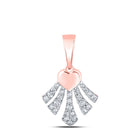 10kt Rose Gold Diamond Heart & Love Symbol Pendant: A Mesmerizing Expression of Love - Alternate view 1 from Splendid Jewellery