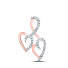 Captivating Rose Gold Diamond Heart Pendant: A Symbol of Love and Romance - Alternate view 1 from Splendid Jewellery