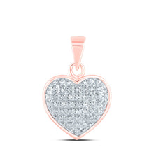 Load image into Gallery viewer, Romantic Rose Gold Diamond Heart Pendant - Symbol of Love and Affection - Alternate view 1 from Splendid Jewellery