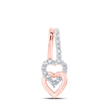 Load image into Gallery viewer, Romantic Rose Gold Diamond Love Pendant - Alternate view 1 from Splendid Jewellery
