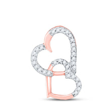 Load image into Gallery viewer, Romantic Rose Gold Diamond Heart Pendant: A Symbol of Eternal Love - Alternate view 1 from Splendid Jewellery