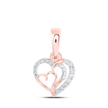 Load image into Gallery viewer, Rose Gold Diamond Heart of Affection Pendant | Splendid Jewellery - Alternate view 1 from Splendid Jewellery